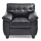 Fauteuil d'appoint en similicuir, blanc/noir/gris/cappuccino, une place