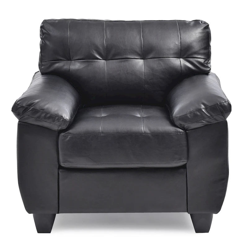 Fauteuil d'appoint en similicuir, blanc/noir/gris/cappuccino, une place