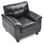 Fauteuil d'appoint en similicuir, blanc/noir/gris/cappuccino, une place