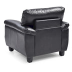 Fauteuil d'appoint en similicuir, blanc/noir/gris/cappuccino, une place