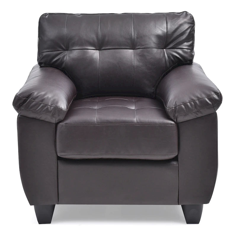 Fauteuil d'appoint en similicuir, blanc/noir/gris/cappuccino, une place
