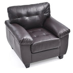 Fauteuil d'appoint en similicuir, blanc/noir/gris/cappuccino, une place