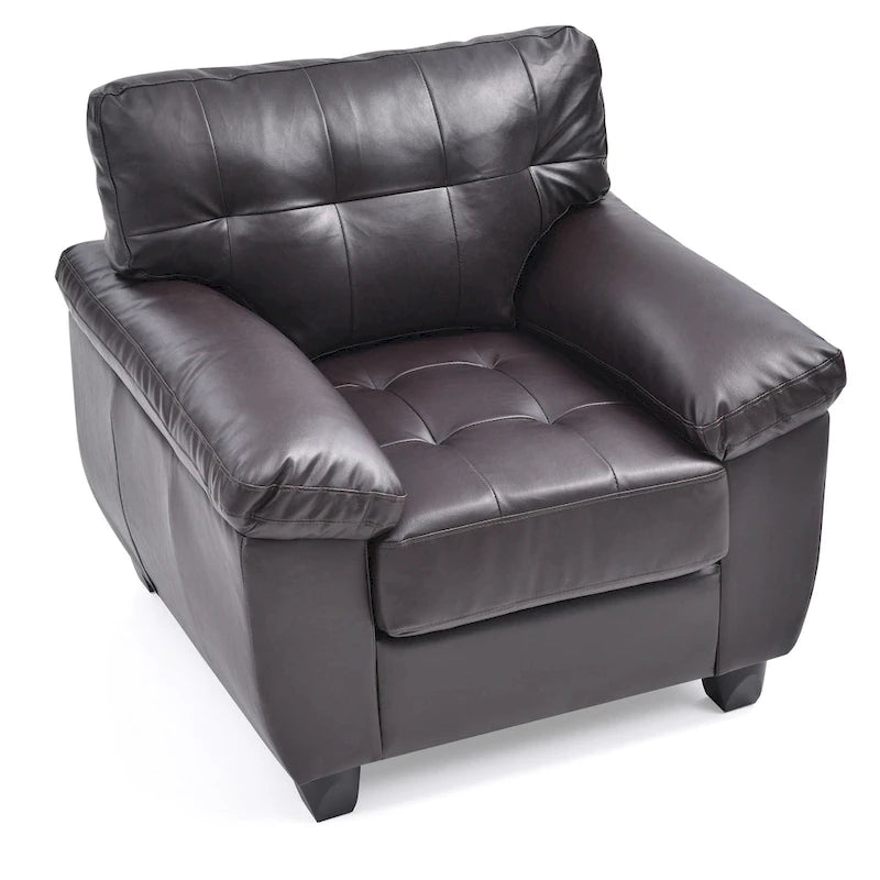Fauteuil d'appoint en similicuir, blanc/noir/gris/cappuccino, une place