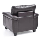 Fauteuil d'appoint en similicuir, blanc/noir/gris/cappuccino, une place