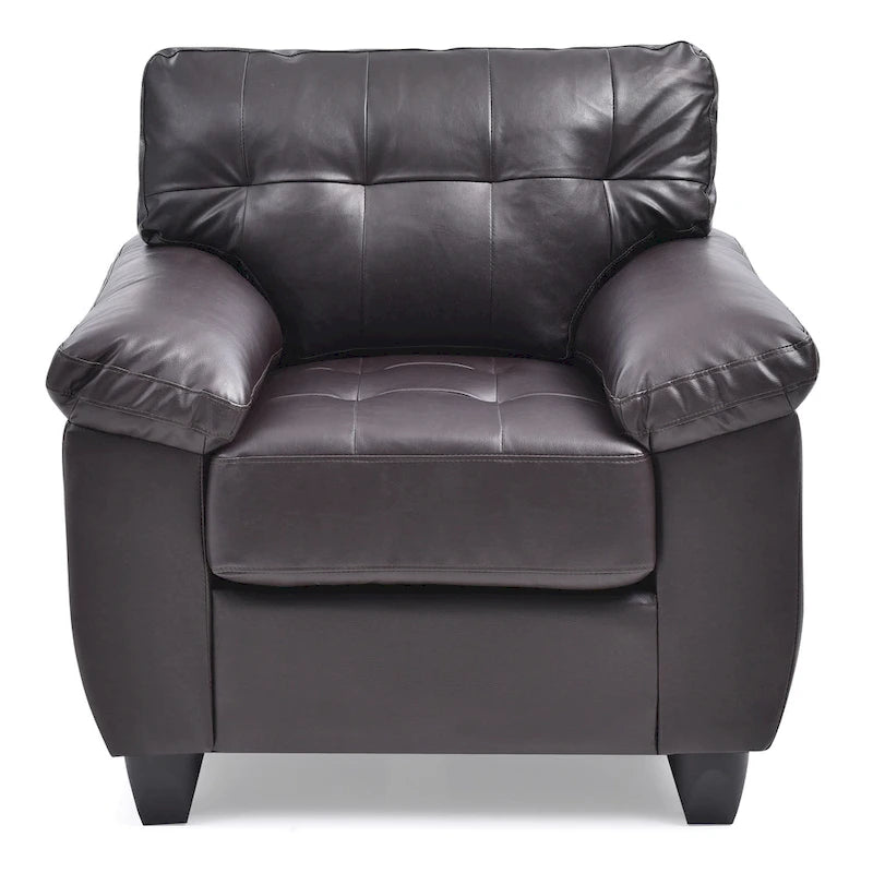 Fauteuil d'appoint en similicuir, blanc/noir/gris/cappuccino, une place