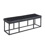 Banc d'appoint en similicuir capitonné blanc / marron / vert / noir avec structure en métal, 1 place