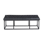 Banc d'appoint en similicuir capitonné blanc / marron / vert / noir avec structure en métal, 1 place