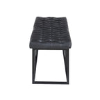 Banc d'appoint en similicuir capitonné blanc / marron / vert / noir avec structure en métal, 1 place