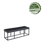 Banc d'appoint en similicuir capitonné blanc / marron / vert / noir avec structure en métal, 1 place