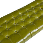Banc d'appoint en similicuir capitonné blanc / marron / vert / noir avec structure en métal, 1 place