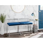 Table d'appoint en acier inoxydable/noir, verre transparent