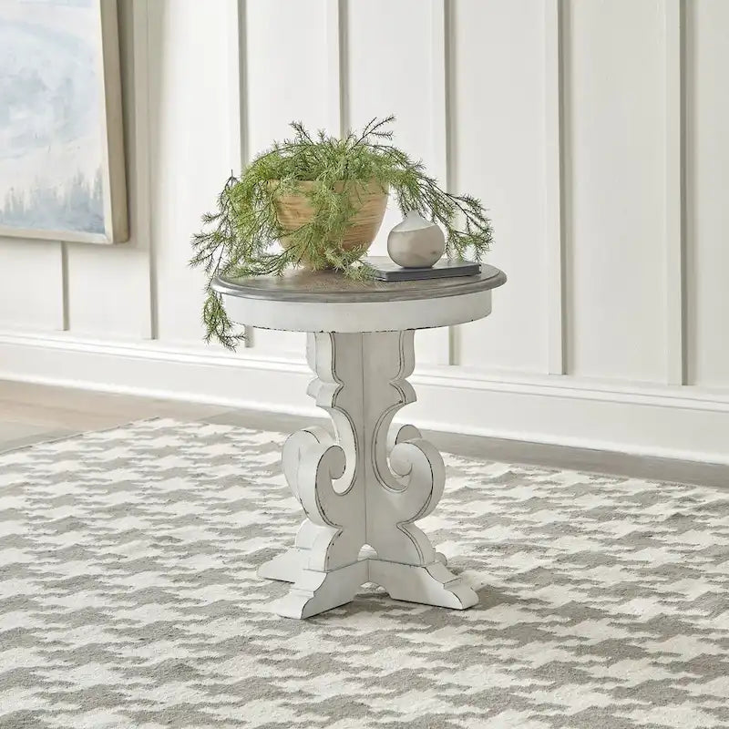 Magnolia Manor Round End Table - 2 Finish Options