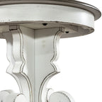 Table d'appoint à piédestal, avec volutes, ronde, blanc antique / bisque vieilli, 1 pièce