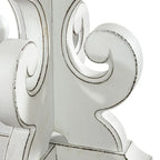 Table d'appoint à piédestal, avec volutes, ronde, blanc antique / bisque vieilli, 1 pièce