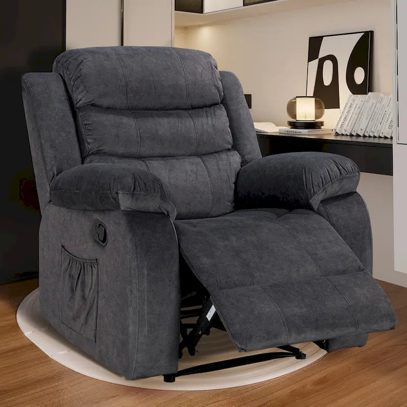 Fauteuil inclinable individuel avec massage et chaleur – Chenille/Velours, plusieurs coloris