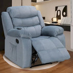 Fauteuil inclinable individuel avec massage et chaleur – Chenille/Velours, plusieurs coloris