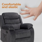 Fauteuil inclinable individuel avec massage et chaleur – Chenille/Velours, plusieurs coloris