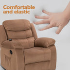 Fauteuil inclinable individuel avec massage et chaleur – Chenille/Velours, plusieurs coloris