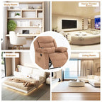 Fauteuil inclinable individuel avec massage et chaleur – Chenille/Velours, plusieurs coloris
