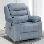 Fauteuil inclinable individuel avec massage et chaleur – Chenille/Velours, plusieurs coloris