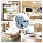 Fauteuil inclinable individuel avec massage et chaleur – Chenille/Velours, plusieurs coloris
