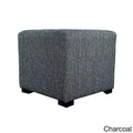 Pouffe carré capitonné 4 boutons, 1 place - Anthracite / Fauve / Gris / Sarcelle