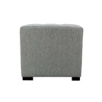 Pouffe carré capitonné 4 boutons, 1 place - Anthracite / Fauve / Gris / Sarcelle
