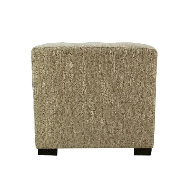 Pouffe carré capitonné 4 boutons, 1 place - Anthracite / Fauve / Gris / Sarcelle