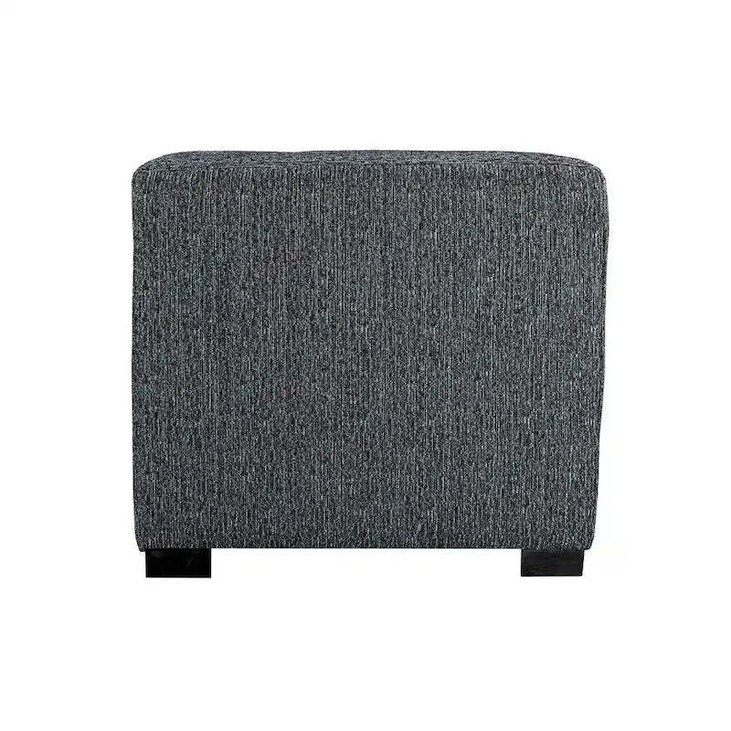 Pouffe carré capitonné 4 boutons, 1 place - Anthracite / Fauve / Gris / Sarcelle