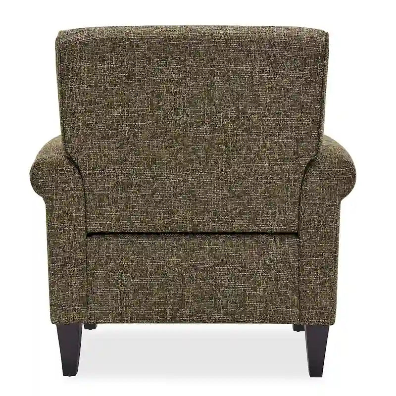 Fauteuil d'appoint à accoudoirs arrondis – Chenille/Tweed, 1 place, plusieurs coloris