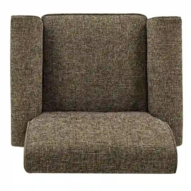 Fauteuil d'appoint à accoudoirs arrondis – Chenille/Tweed, 1 place, plusieurs coloris