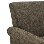 Fauteuil d'appoint à accoudoirs arrondis – Chenille/Tweed, 1 place, plusieurs coloris