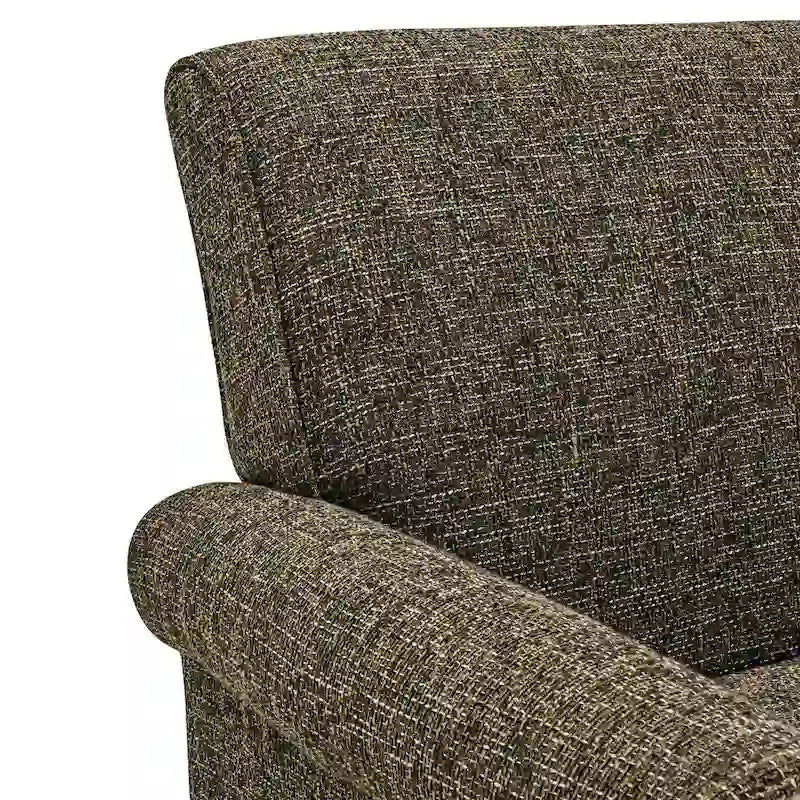 Fauteuil d'appoint à accoudoirs arrondis – Chenille/Tweed, 1 place, plusieurs coloris