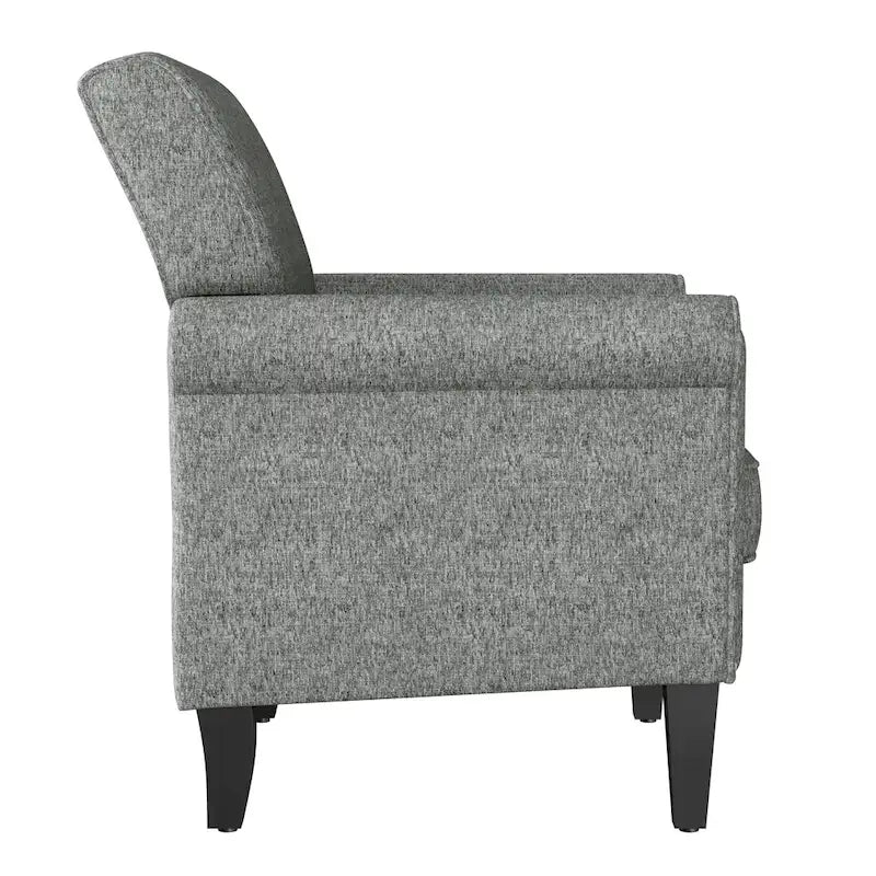 Fauteuil d'appoint à accoudoirs arrondis – Chenille/Tweed, 1 place, plusieurs coloris
