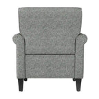 Fauteuil d'appoint à accoudoirs arrondis – Chenille/Tweed, 1 place, plusieurs coloris