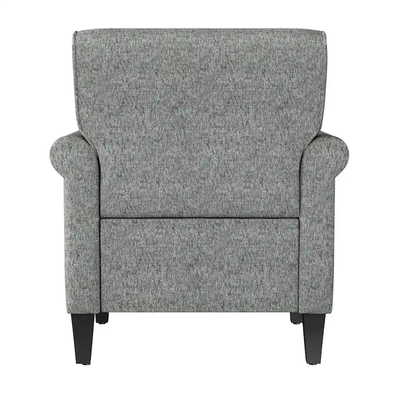 Fauteuil d'appoint à accoudoirs arrondis – Chenille/Tweed, 1 place, plusieurs coloris