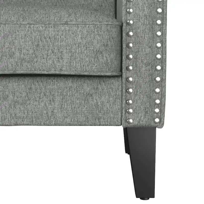 Fauteuil d'appoint à accoudoirs arrondis – Chenille/Tweed, 1 place, plusieurs coloris