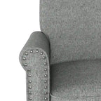 Fauteuil d'appoint à accoudoirs arrondis – Chenille/Tweed, 1 place, plusieurs coloris