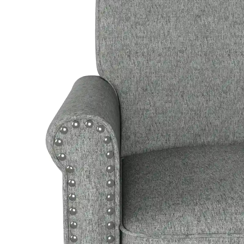 Fauteuil d'appoint à accoudoirs arrondis – Chenille/Tweed, 1 place, plusieurs coloris