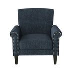 Fauteuil d'appoint à accoudoirs arrondis – Chenille/Tweed, 1 place, plusieurs coloris