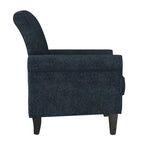 Fauteuil d'appoint à accoudoirs arrondis – Chenille/Tweed, 1 place, plusieurs coloris