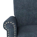 Fauteuil d'appoint à accoudoirs arrondis – Chenille/Tweed, 1 place, plusieurs coloris