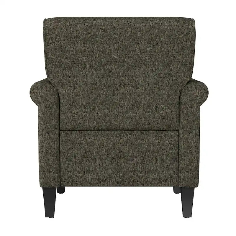 Fauteuil d'appoint à accoudoirs arrondis – Chenille/Tweed, 1 place, plusieurs coloris