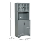 Buffet de cuisine blanc/gris avec porte vitrée, pour foyer de 2 personnes