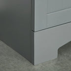 Buffet de cuisine blanc/gris avec porte vitrée, pour foyer de 2 personnes