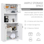 Buffet de cuisine blanc/gris avec porte vitrée, pour foyer de 2 personnes
