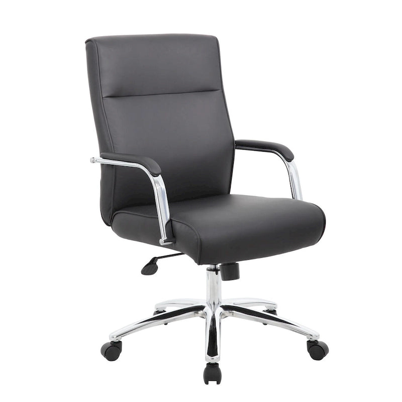 Fauteuil de conférence de direction gris / blanc / noir – Dossier haut, assise individuelle