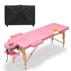 Table de massage pliante portable rose / bordeaux / crème / fuchsia / noire avec étui, simple