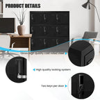 Casier de rangement métallique à 9 portes, Noir/Gris, Multi-utilisateurs