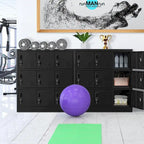 Casier de rangement métallique à 9 portes, Noir/Gris, Multi-utilisateurs